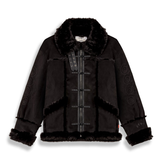 Chaqueta Sampans Suede Sherpa Black
