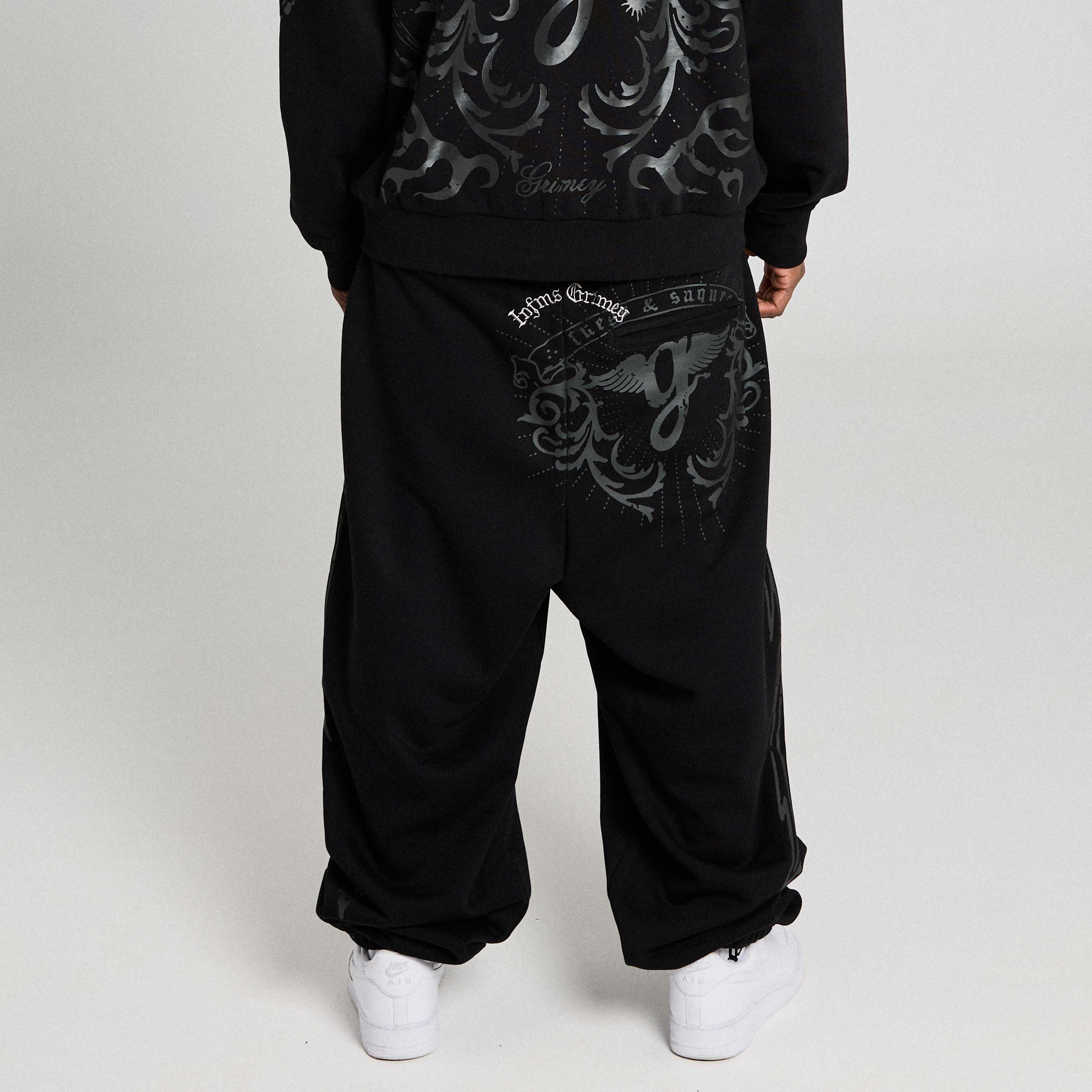 ユウ　【 CTHY 】DOCKING WIDE BAGGY PANTS Pantalón Chief Watcher Baggy Black – Grimey