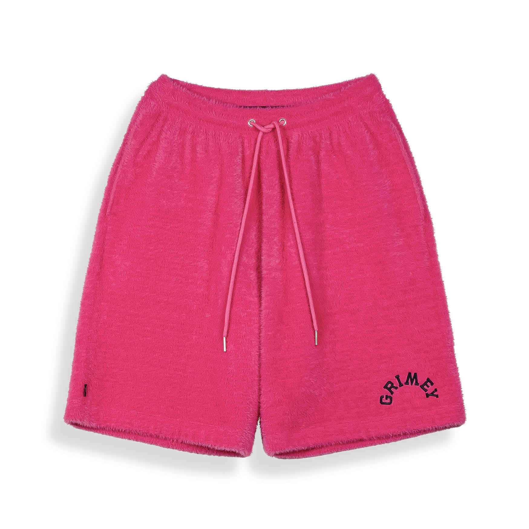 Pantalón corto baggy 100 Miles Fucsia de la marca Grimey, con estilo cómodo y color vibrante, visible en la imagen.