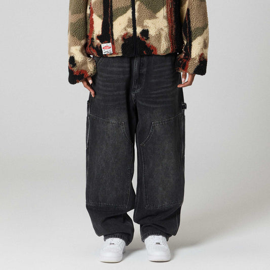 Pantalón grises The Props Carpenter Denim Wash en tela resistente, estilo casual y moderno, de la marca Grimey.