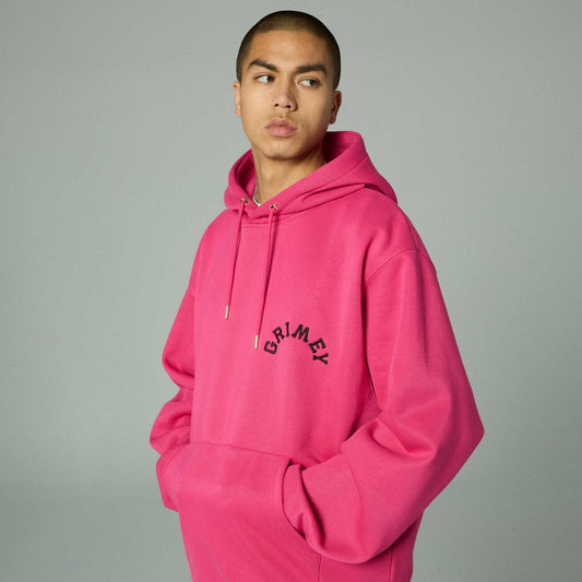 Sudadera Grimey 100 Miles Regular en color fucsia, con diseño cómodo y estilo casual, visible en la imagen.