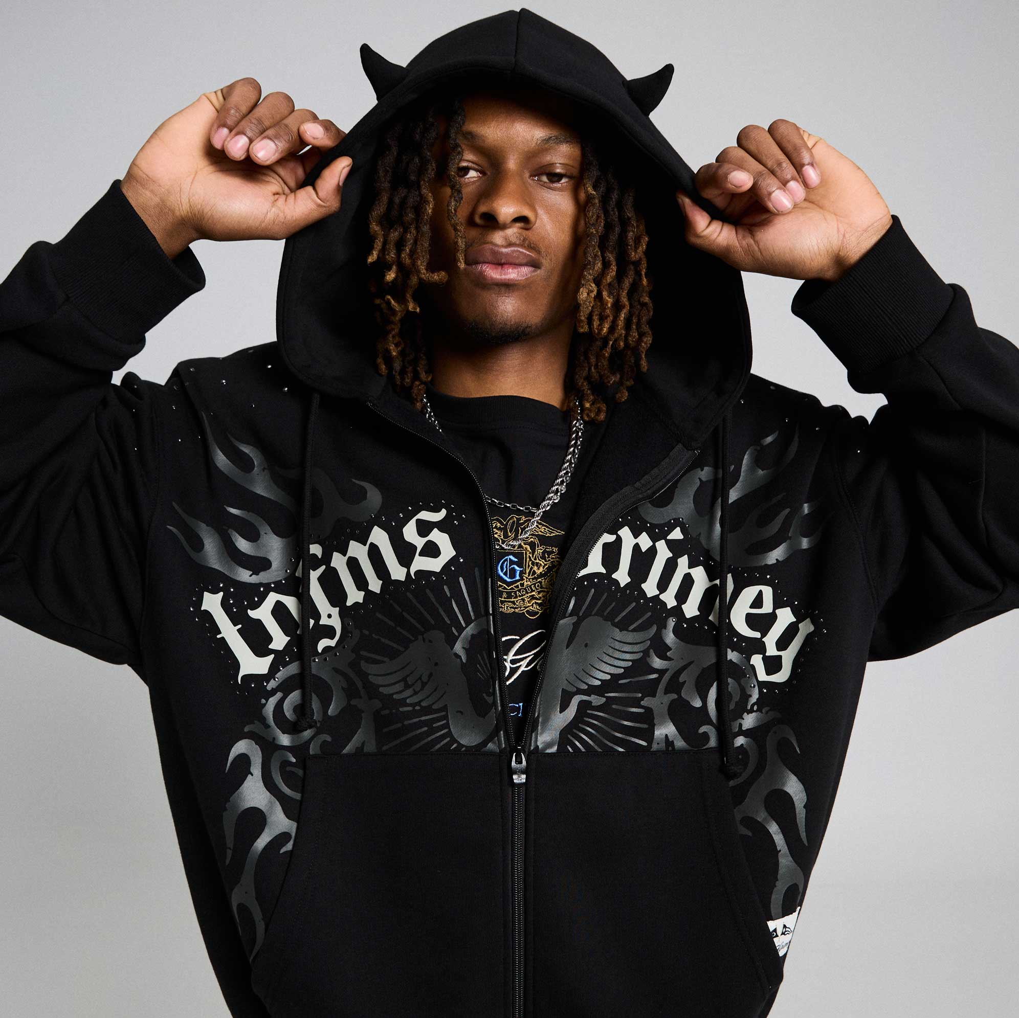 Sudadera Chief Watcher Zipper Black – Grimey