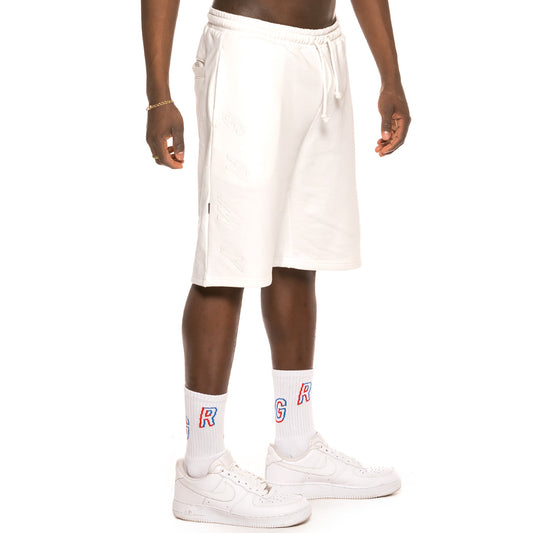 Bermuda Grimey Brick Top Sweatshorts SS19 Weiß