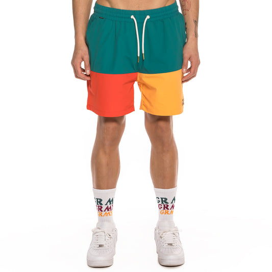 Bermuda Grimey Midnight Tricolor Laufshorts SS19 Blau