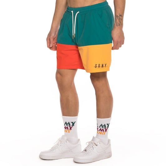 Bermuda Grimey Midnight Tricolor Laufshorts SS19 Blau