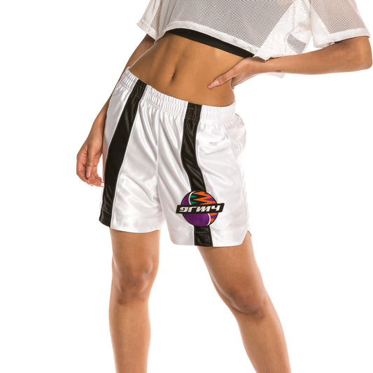 Grimey Acknowledge Unisex Running Shorts SS20 White