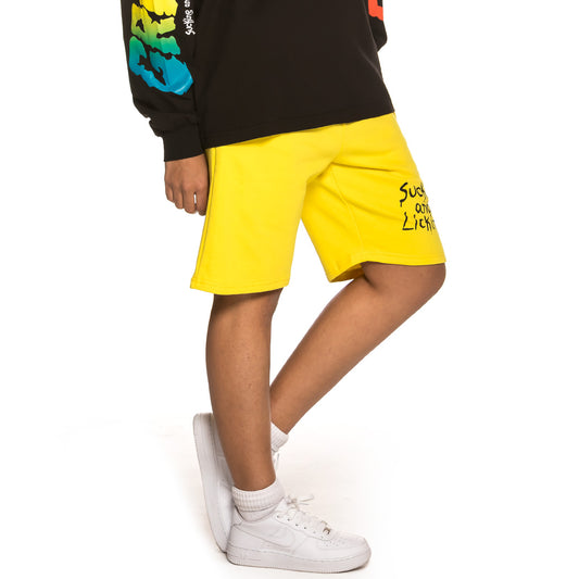 Grimey Laughin Boy Unisex Sweatshorts SS19 Yellow