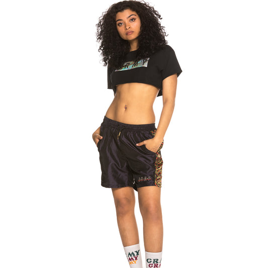 Grimey Midnight Chameleon Unisex Running Shorts SS19 Black
