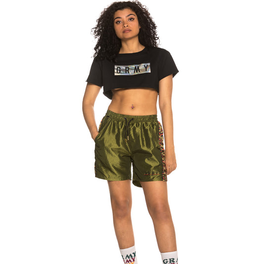 Grimey Midnight Chameleon Unisex Running Shorts SS19 Green