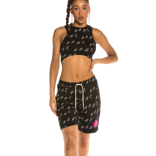 Grimey Urmah Dojo All Over Print Unisex Sweatshorts SS20 Black