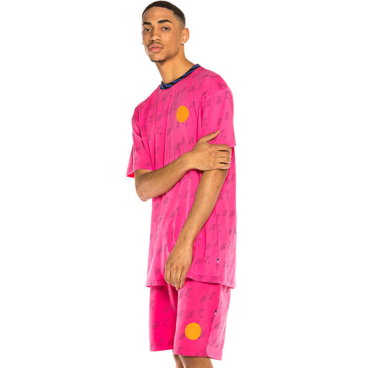 Grimey Urmah Dojo All Over Print Tee SS20 Rosa T-Shirt