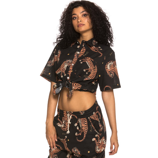 Grimey Transsiberian Button Up unisex shirt SS19 black