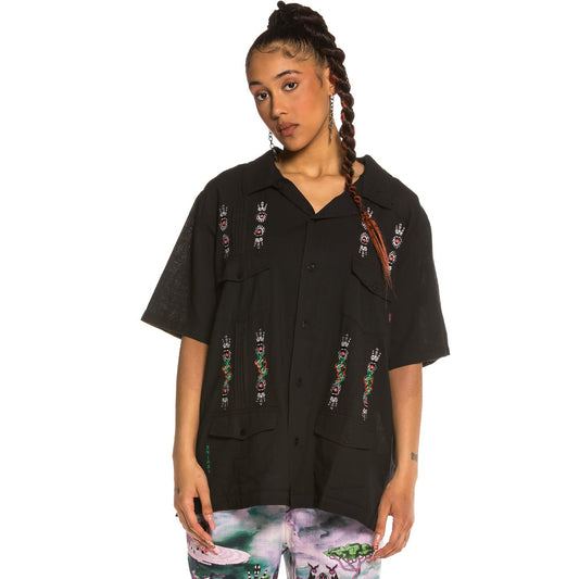 Grimey Yanga Guayabera Unisex Botton up shirt SS20 Black