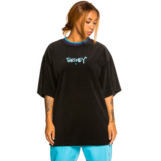 Grimey „Gem Cutting Velvet“ Unisex-T-Shirt – Schwarz | Herbst 21