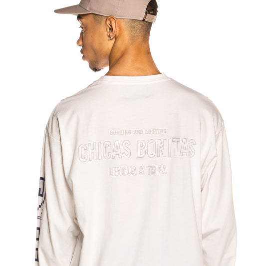 Camiseta Grimey Carnitas Chicas Bonitas Long Sleeve SS20 White