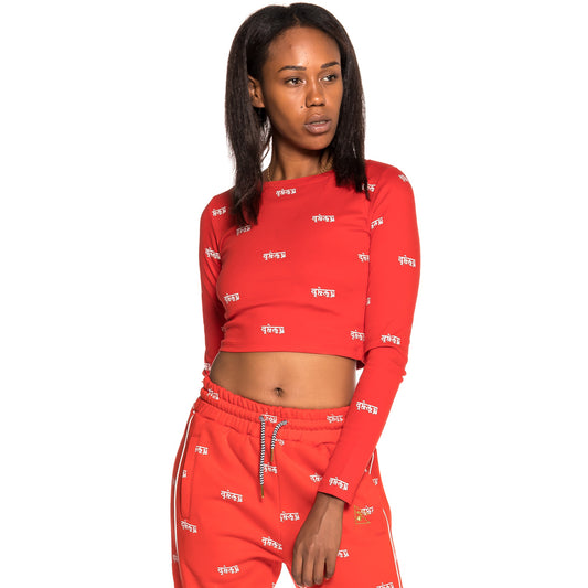 Grimey Mädchen Shambala Crop Top FW18 Rotes T-Shirt