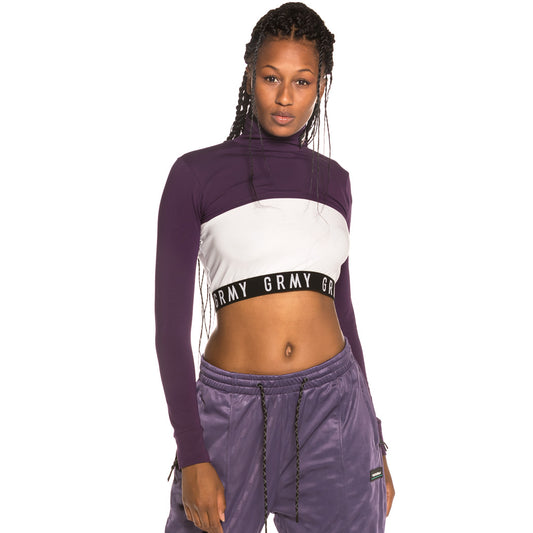 Grimey Vostok Girl Long Sleeve Crop Top FW19 Purple