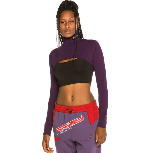 Grimey Vostok Girl Long Sleeve Crop Top FW19 Purple