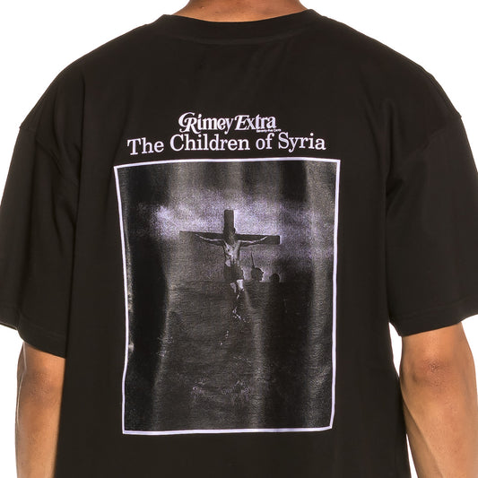 Grimey Kinder von Syrien T-Shirt FW19 Schwarzes T-Shirt