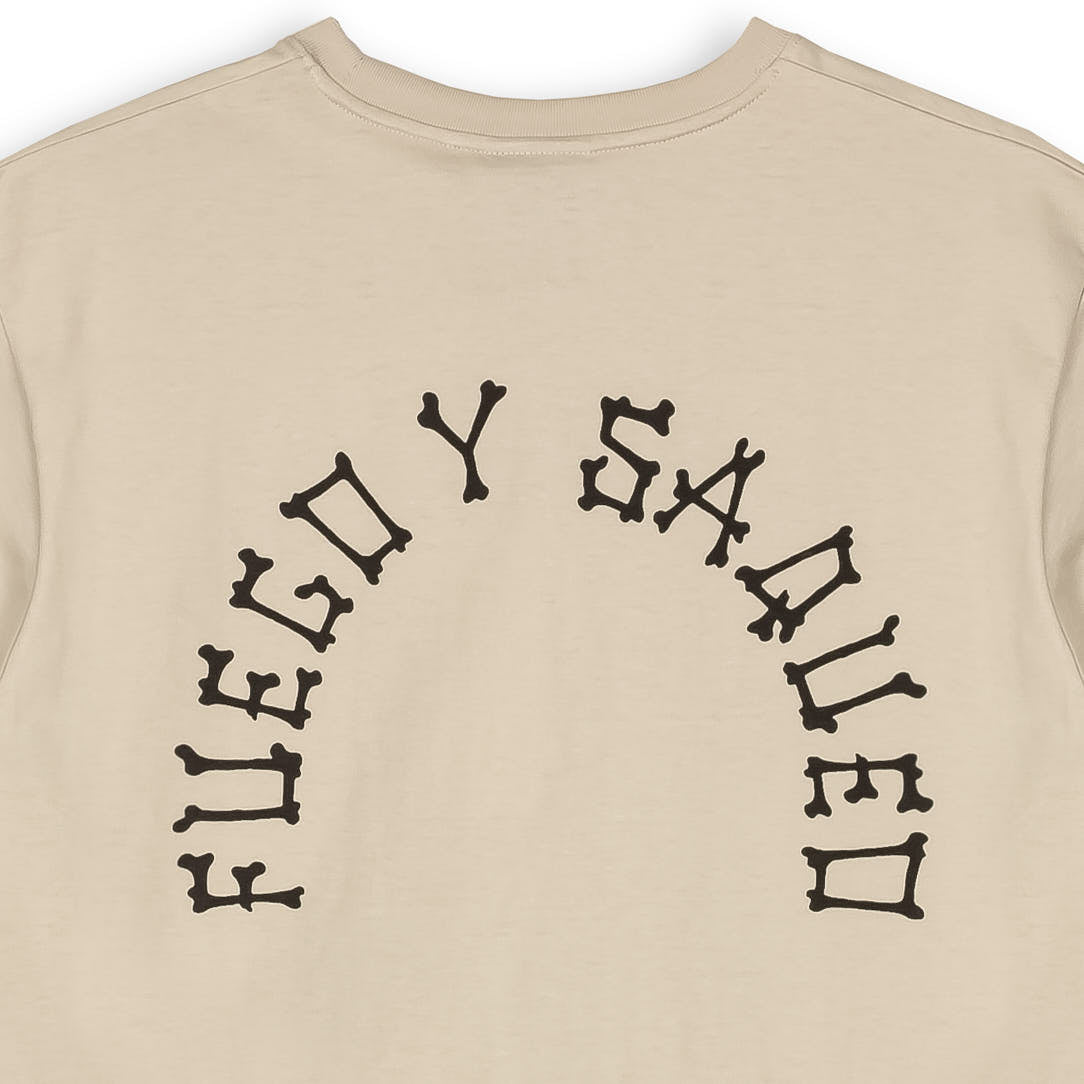 Camiseta Grimey The Infame en color crema, diseño de la colección FW23, con logotipo y estilo casual.