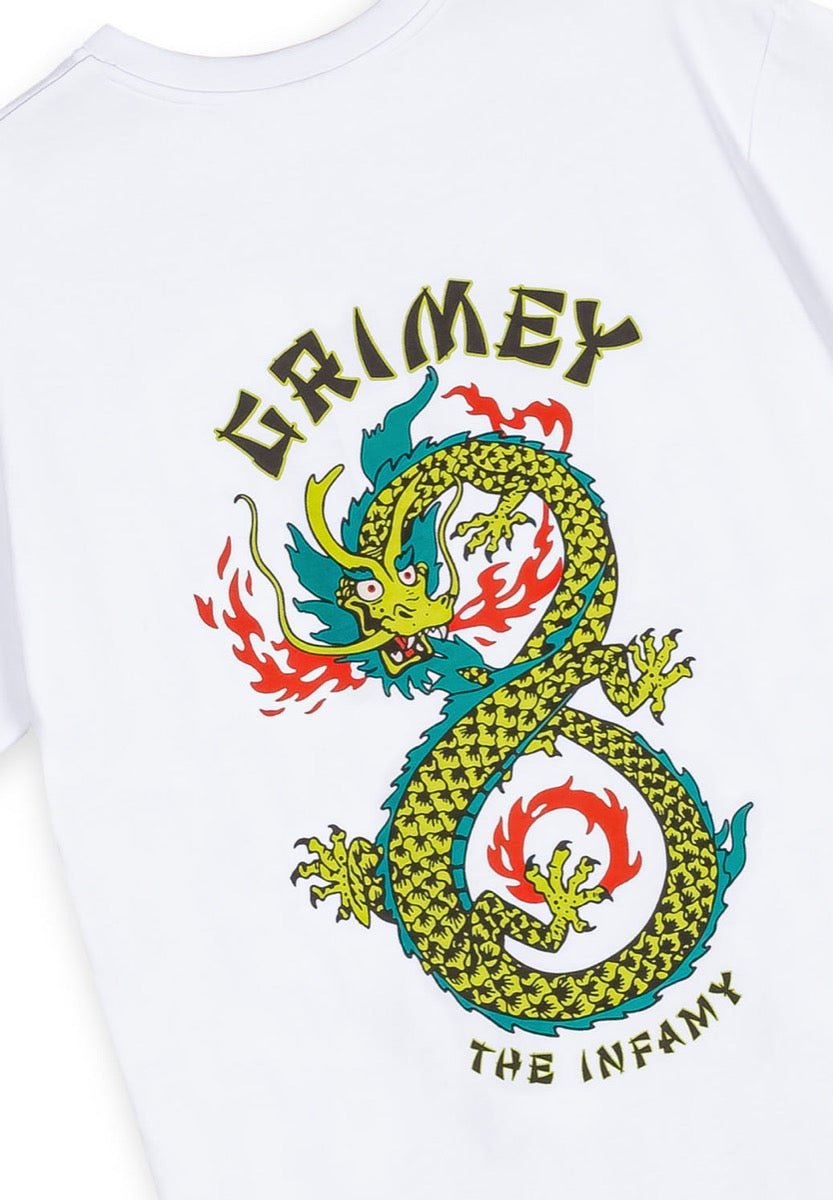 camiseta GRIMEY THE LUCKY DRAGON REGULAR TEE WHITE | SS24