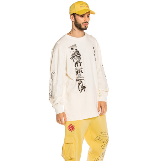 Grimey Yoga Fire Langarm-T-Shirt FW20 Weiß