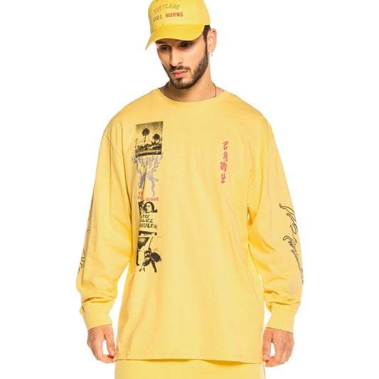 Grimey Yoga Fire Langarm-T-Shirt FW20 Gelb