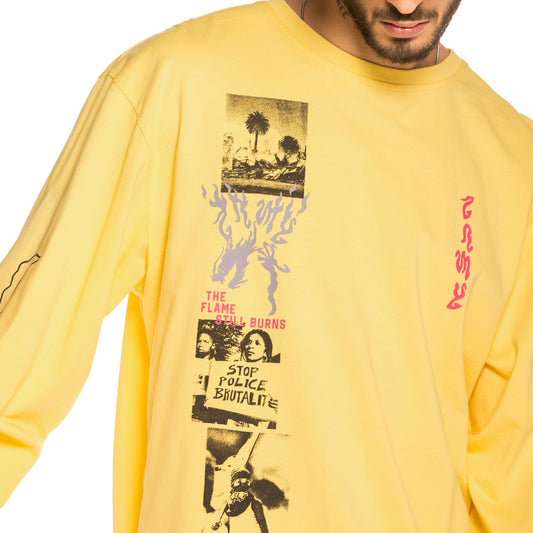 Grimey Yoga Fire Langarm-T-Shirt FW20 Gelb