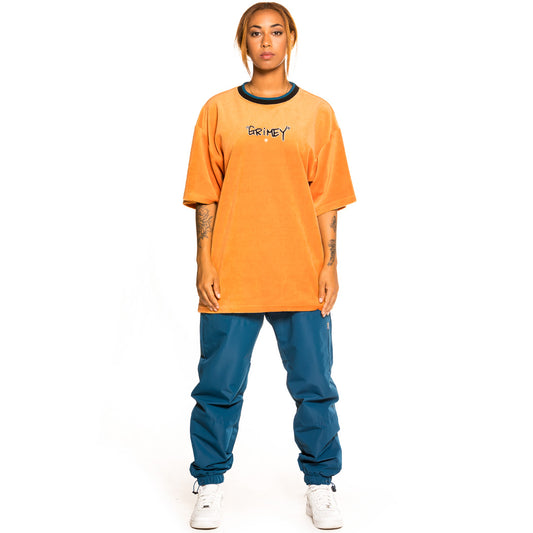Grimey „Gem Cutting Velvet“ Unisex-T-Shirt – Ziegelrot | Herbst 21