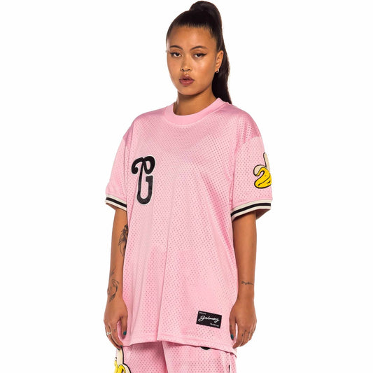 Grimey „Jungle Punch“ Mesh-T-Shirt, Unisex, Pink | Frühling 22