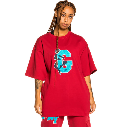 Grimey „Singgang Junction Love G Heavy Weight“ Unisex-T-Shirt – Rot | Herbst 21