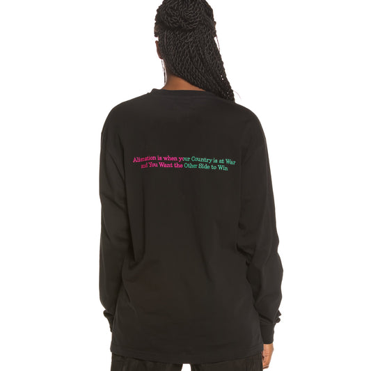 Unisex Grimey Alienation Langarm-T-Shirt FW19 Schwarz