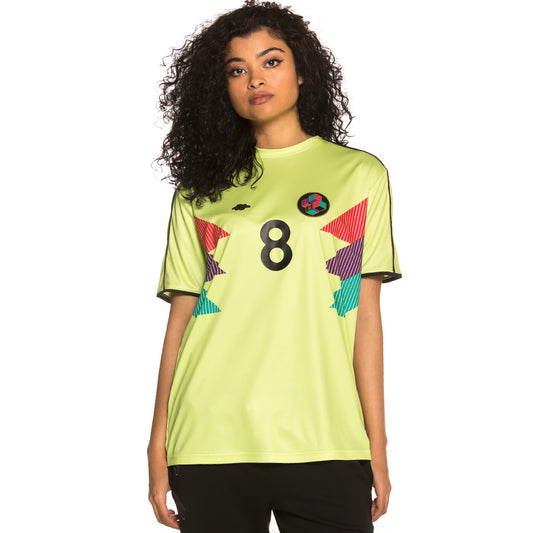 Unisex T-Shirt Grimey Brick Top Fußball T-Shirt SS19 Lime