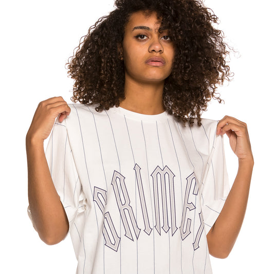 Grimey Carnitas Streifen Tee SS20 Weißes Unisex T-Shirt