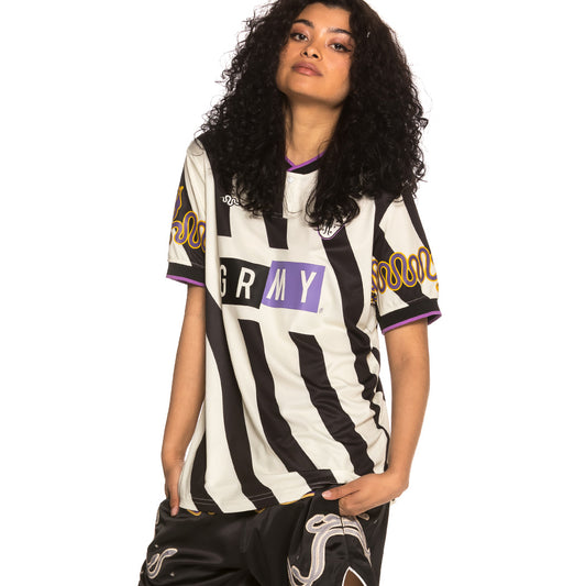 Grimey La Sombra Fußball-T-Shirt SS19, schwarzes Unisex-T-Shirt