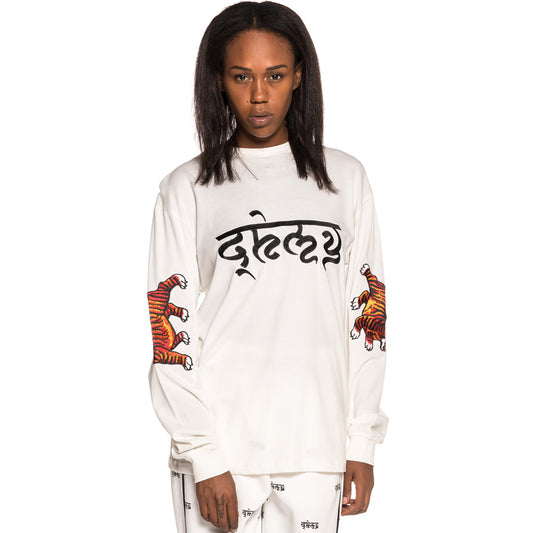 Grimey Shambala Unisex Long Sleeve Tee FW18 white