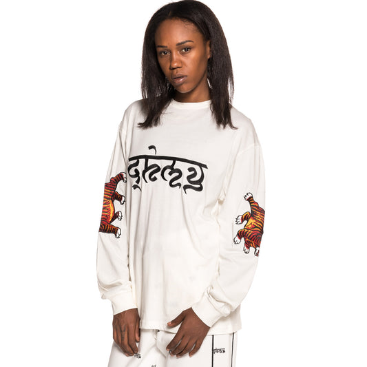 Grimey Shambala Unisex Long Sleeve Tee FW18 white