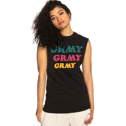 Unisex T-Shirt Grimey Wild Child Ärmelloses T-Shirt SS19 Schwarz
