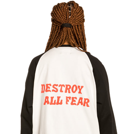 Grimey „Destroy All Fear“ Unisex-Raglan-T-Shirt – Schwarz | Herbst 21