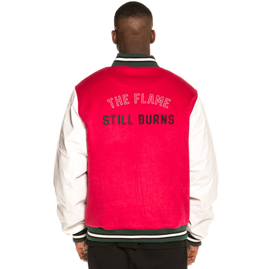 Grimey Yoga Fire FW20 Rote Baseballjacke