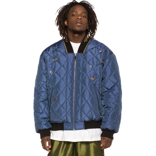 Grimey Bomberjacke Transsiberian SS19 Blau