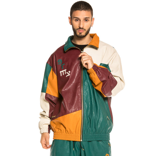 Grimey Call of Yore PU Leather Track Jacket FW20 Multi