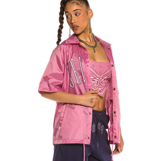 Pack Grimey Short + Top + Coach Jacket Carnitas Girl SS20 Grey/Rose