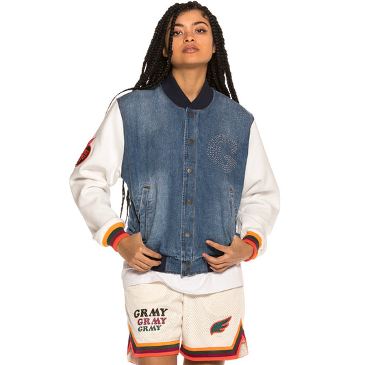Unisex Grimey Wild Child SS19 verwaschene Jeansjacke