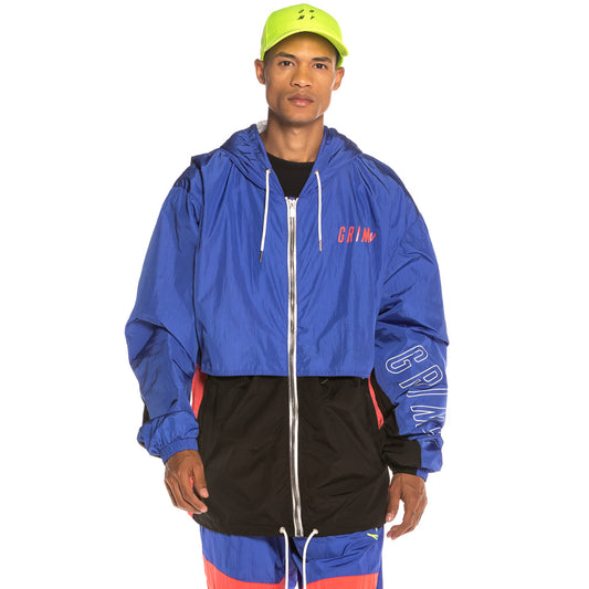 Grimey Planete Noire FW19 Blauer Regenmantel