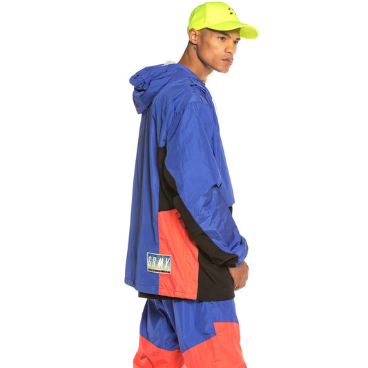 Grimey Planete Noire FW19 Blauer Regenmantel