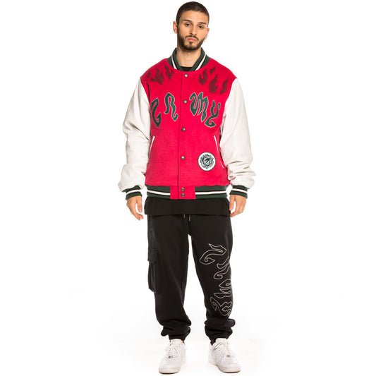 Pack Grimey Jacket + Track Pants Yoga Fire FW20 Black/Red