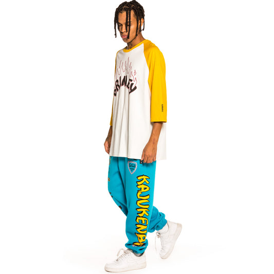 Pack Grimey Pantalón + Raglan Shirt "Destroy All Fear" - Blue/Yellow | Fall 21