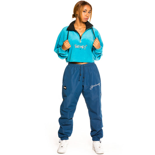 Pack Grimey Crop Sweatahirt + Track Pant "Martinica / Gem Cutting" - Blue/Navy | Fall 21