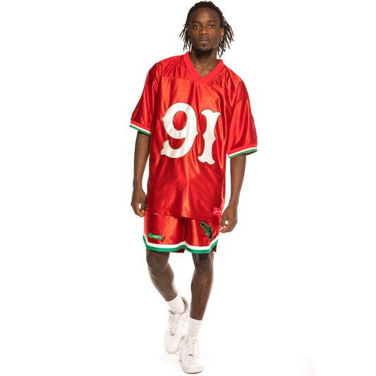 Pack Grimey Football Jersey + Shorts "The Loot" - Red | Spring 21